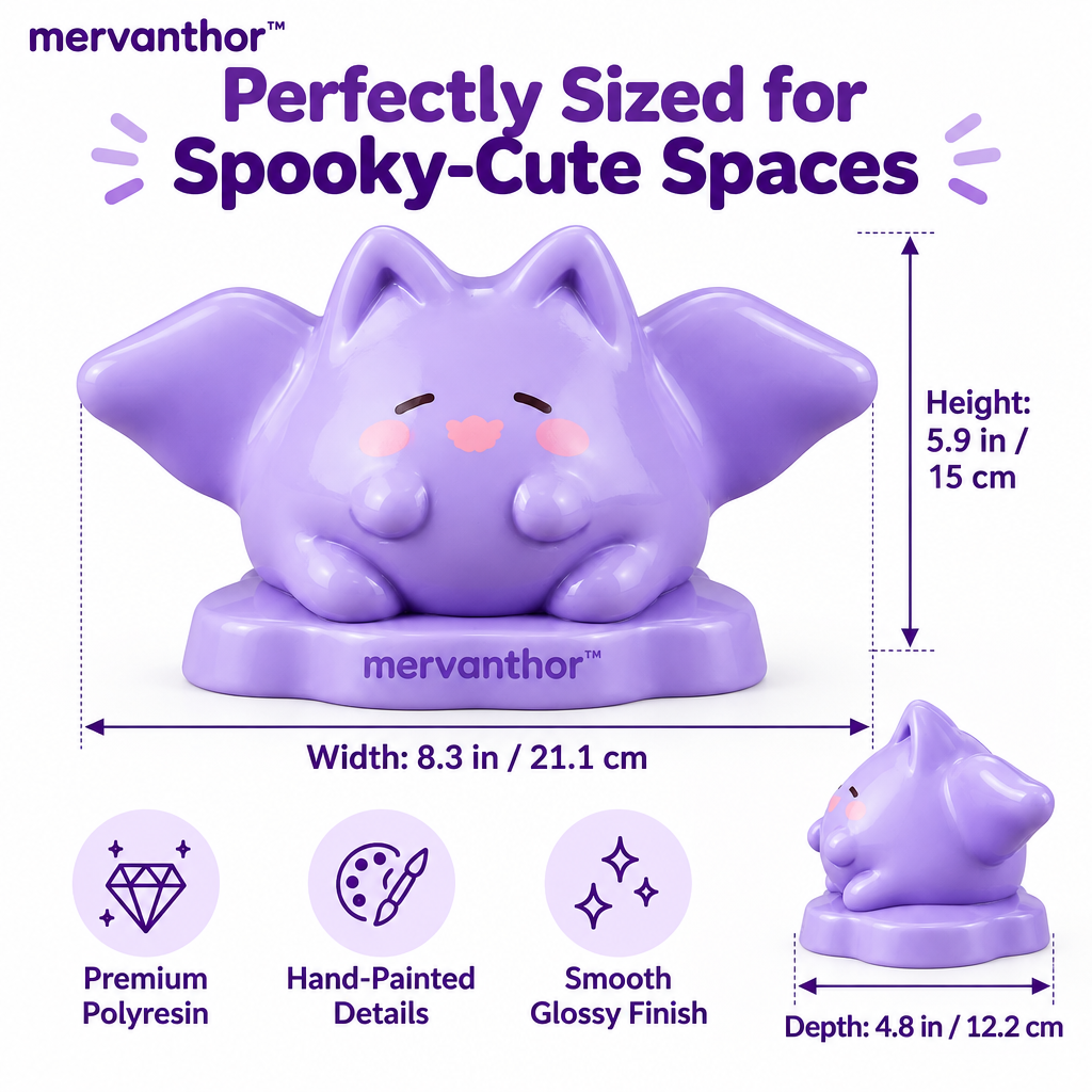 mervanthor™ Sleepy Bat Cat Resin Tabletop Figurine