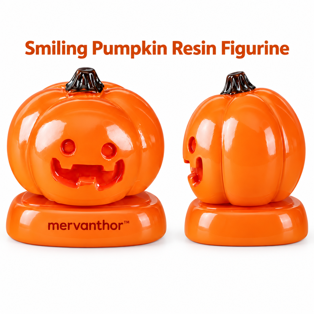 mervanthor™ Smiling Pumpkin Resin Tabletop Figurine