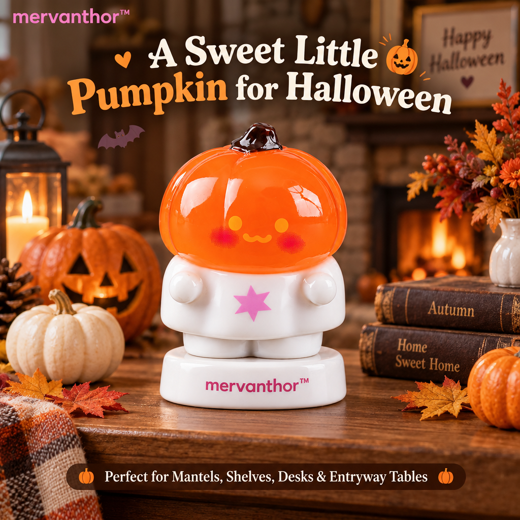 mervanthor™ Pumpkin Head Buddy Resin Tabletop Figurine