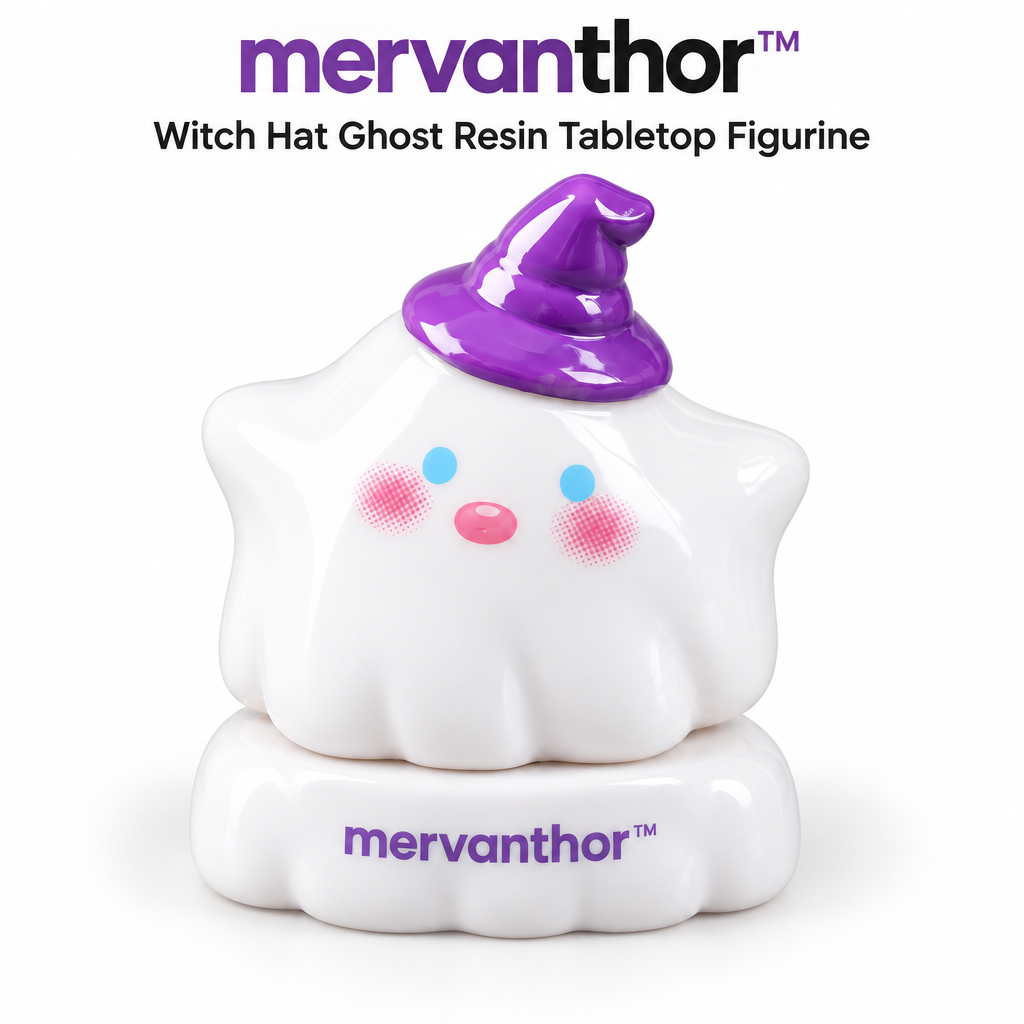 mervanthor™ Witch Hat Ghost Resin Tabletop Figurine