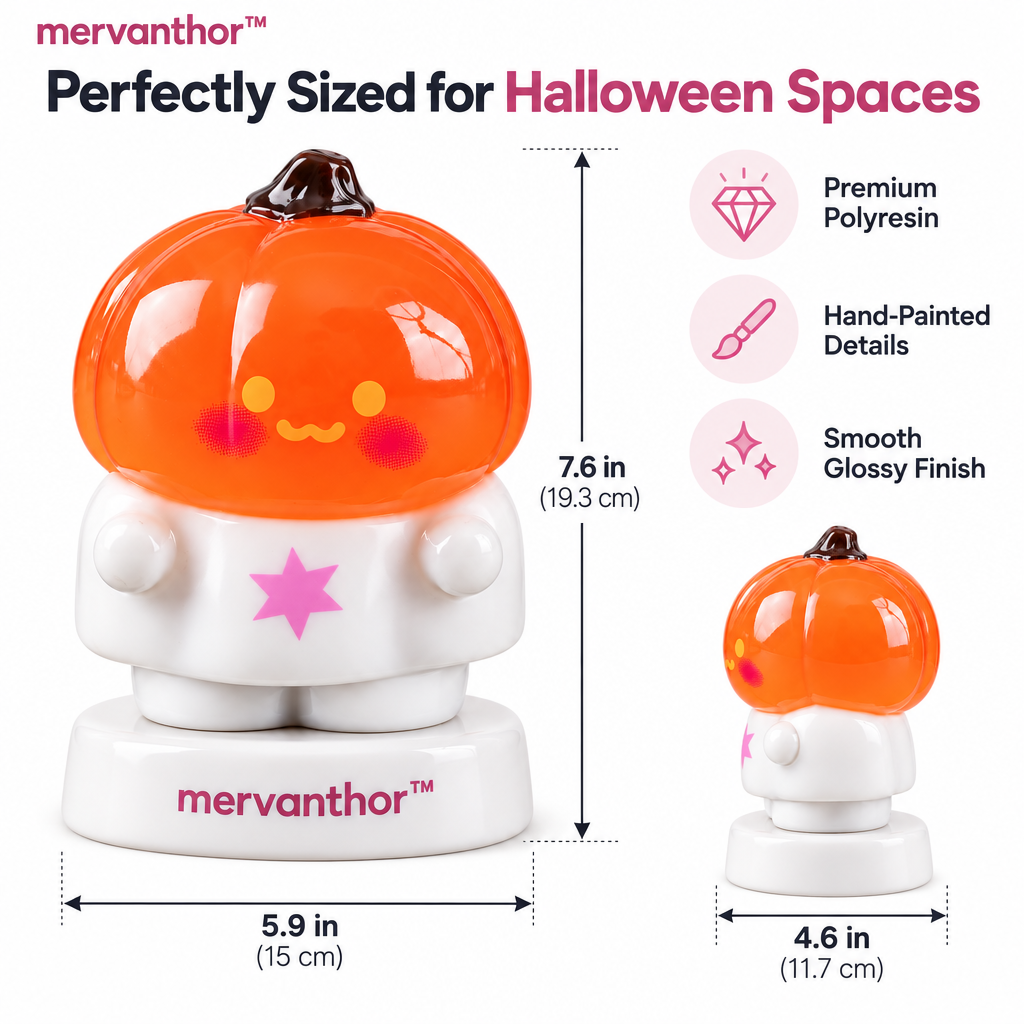 mervanthor™ Pumpkin Head Buddy Resin Tabletop Figurine