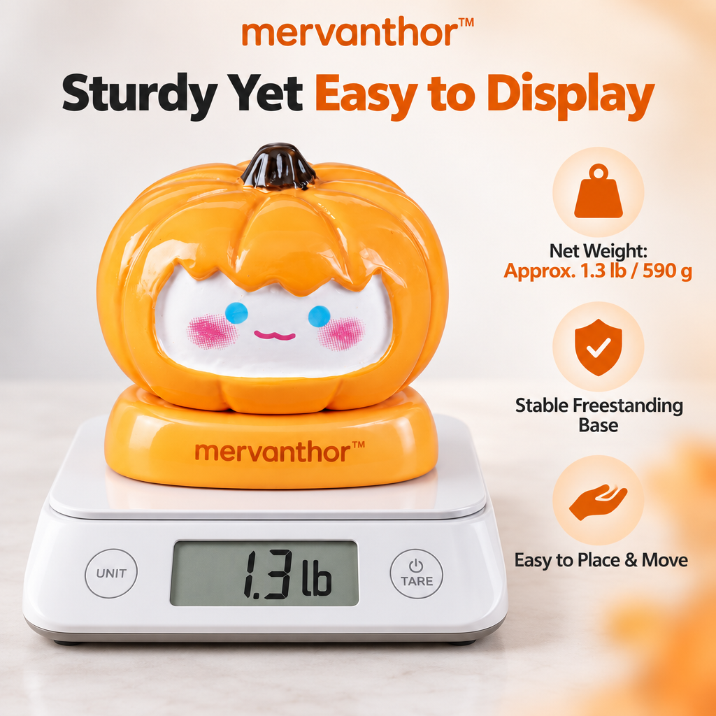 mervanthor™ Peekaboo Ghost Pumpkin Resin Tabletop Figurine