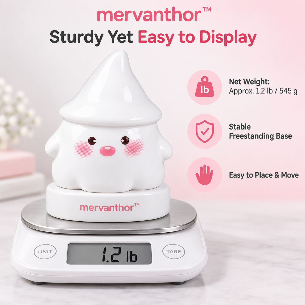 mervanthor™ Little White Witch Ghost Resin Tabletop Figurine