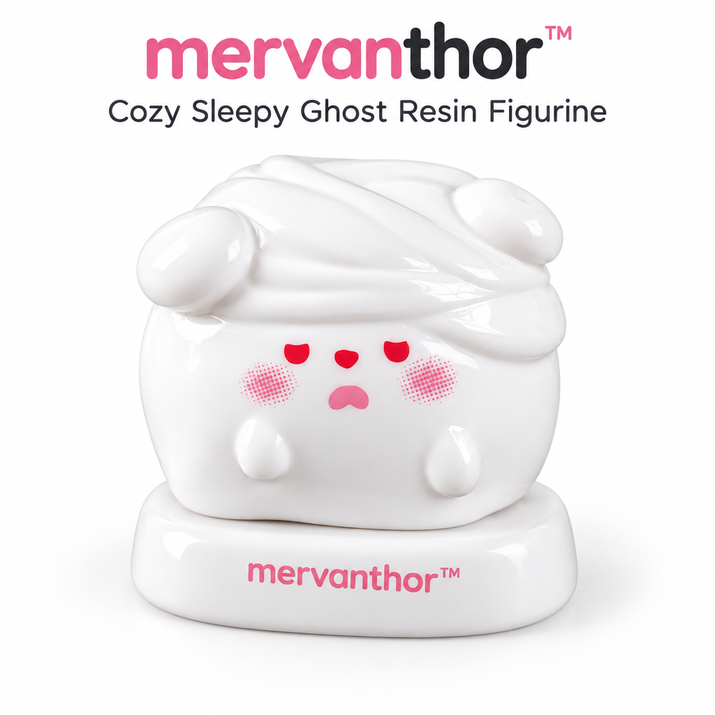 mervanthor™ Cozy Sleepy Ghost Resin Tabletop Figurine