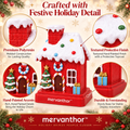 mervanthor™ Candy Christmas Cottage Resin Tabletop Figurine