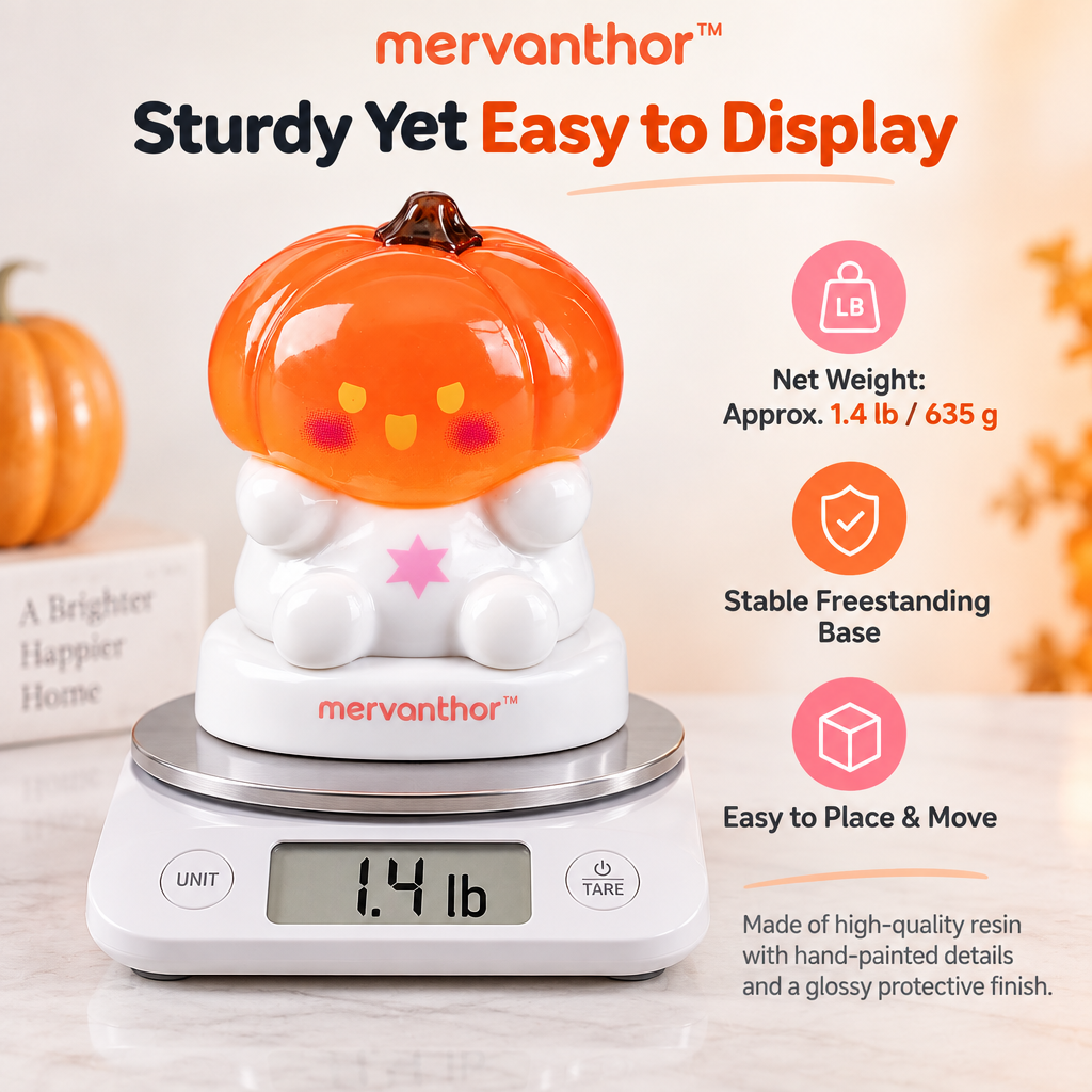 mervanthor™ Pumpkin Head Ghost Resin Tabletop Figurine