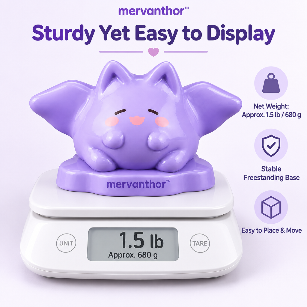 mervanthor™ Sleepy Bat Cat Resin Tabletop Figurine