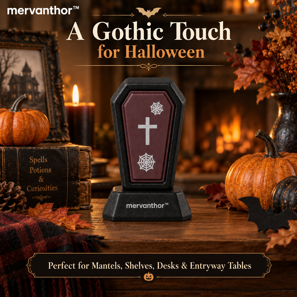 mervanthor™ Gothic Coffin Resin Tabletop Figurine