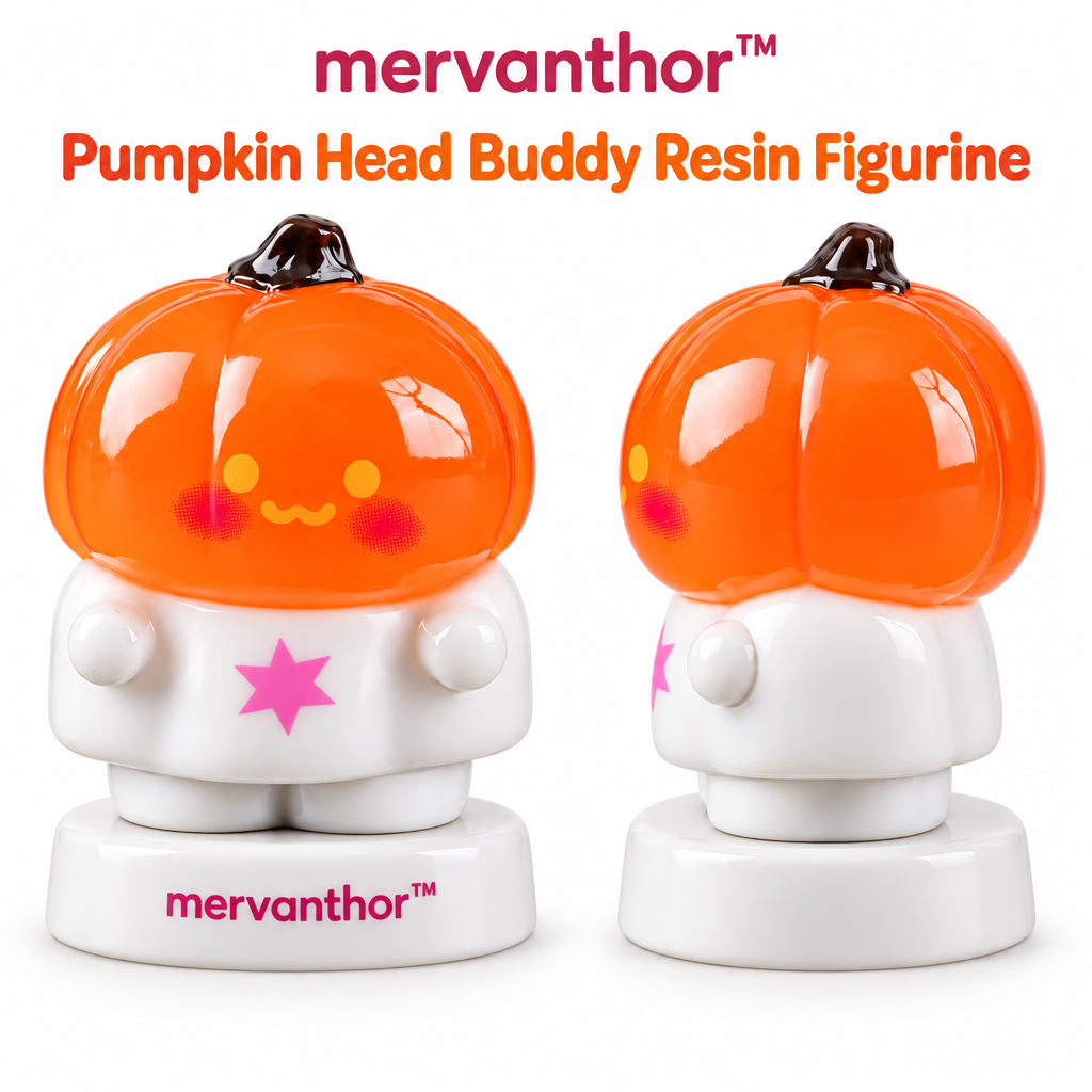 mervanthor™ Pumpkin Head Buddy Resin Tabletop Figurine