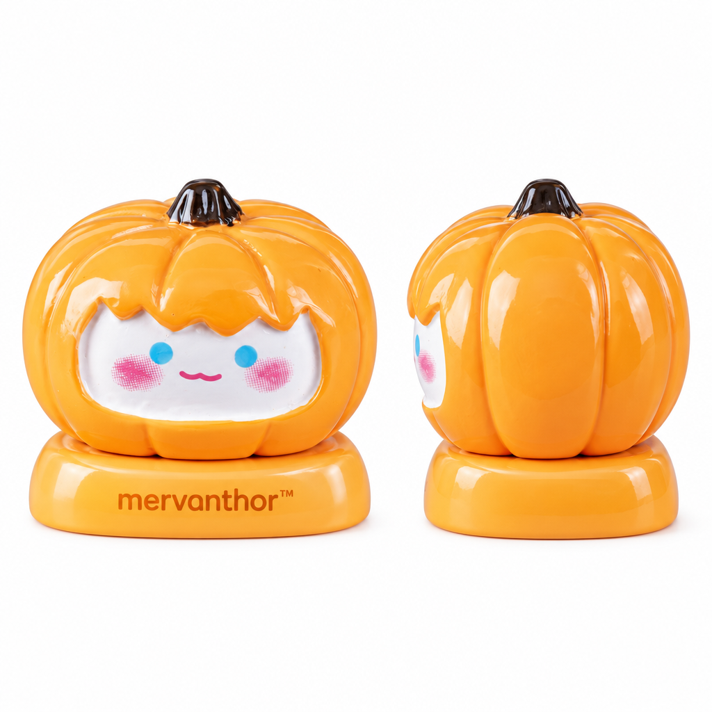 mervanthor™ Peekaboo Ghost Pumpkin Resin Tabletop Figurine