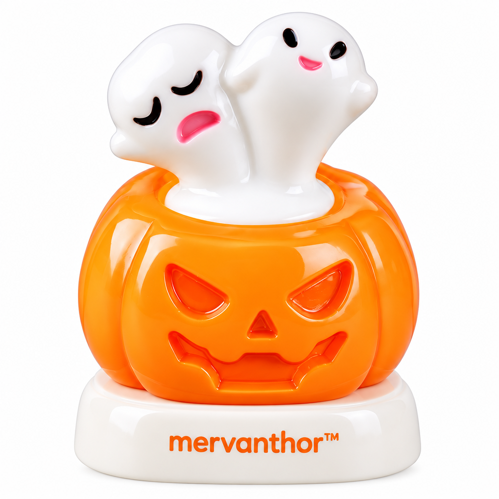 mervahtor™ Halloween Ghosts in Pumpkin Resin Tabletop Figurine