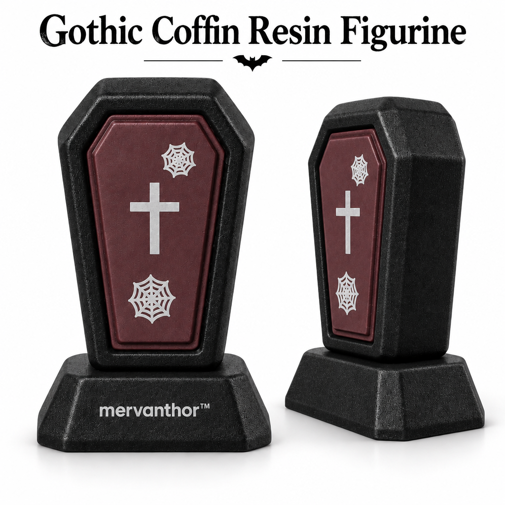mervanthor™ Gothic Coffin Resin Tabletop Figurine