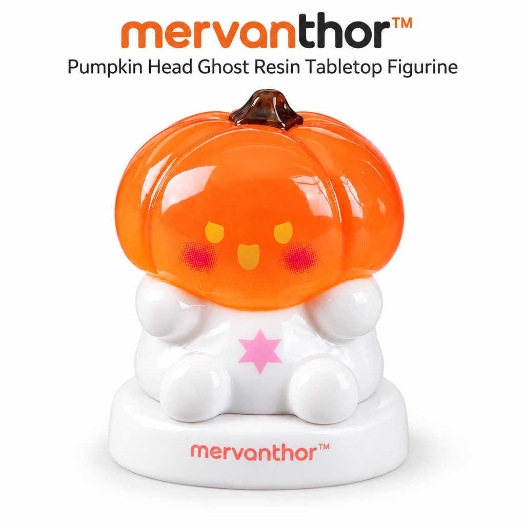 mervanthor™ Pumpkin Head Ghost Resin Tabletop Figurine