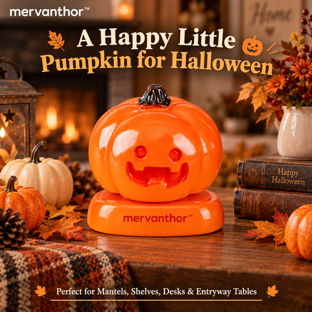 mervanthor™ Smiling Pumpkin Resin Tabletop Figurine
